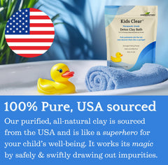Evenbetternow Kids Clear Detox Clay Bath mixing water shows smooth dispersion for easy use.