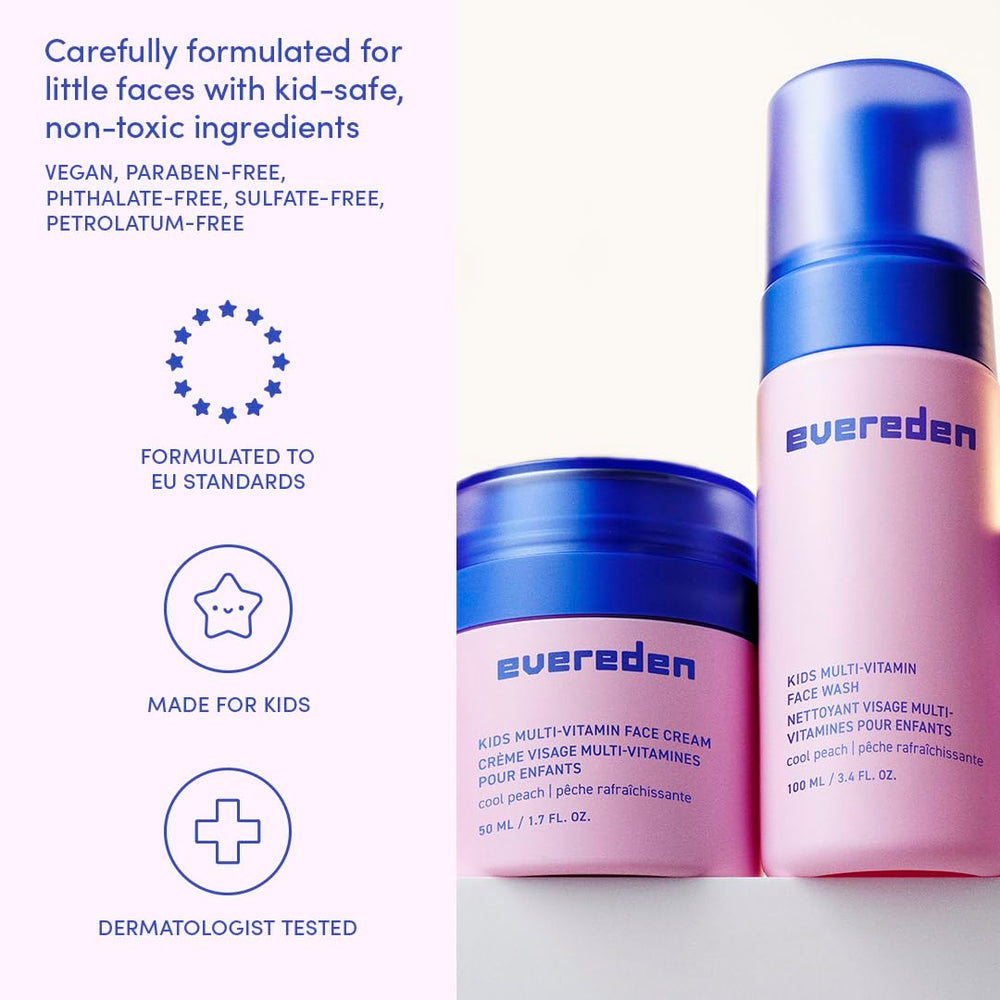 Evereden Dermatologist-developed care packaging emphasizes safety and family-friendly skincare.