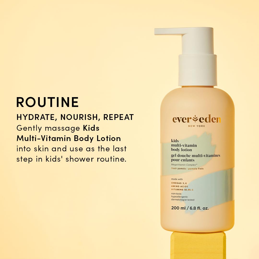 Evereden Dermatologist-tested seal signals safety for children's skincare.