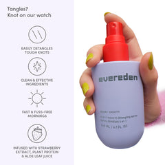Evereden Detangler ingredients with argan oil and antioxidants for nourished strands.