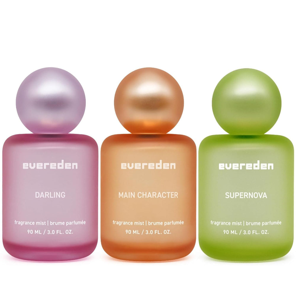 Evereden main-character bottle showcases green apple and jasmine for a playful, lasting scent.