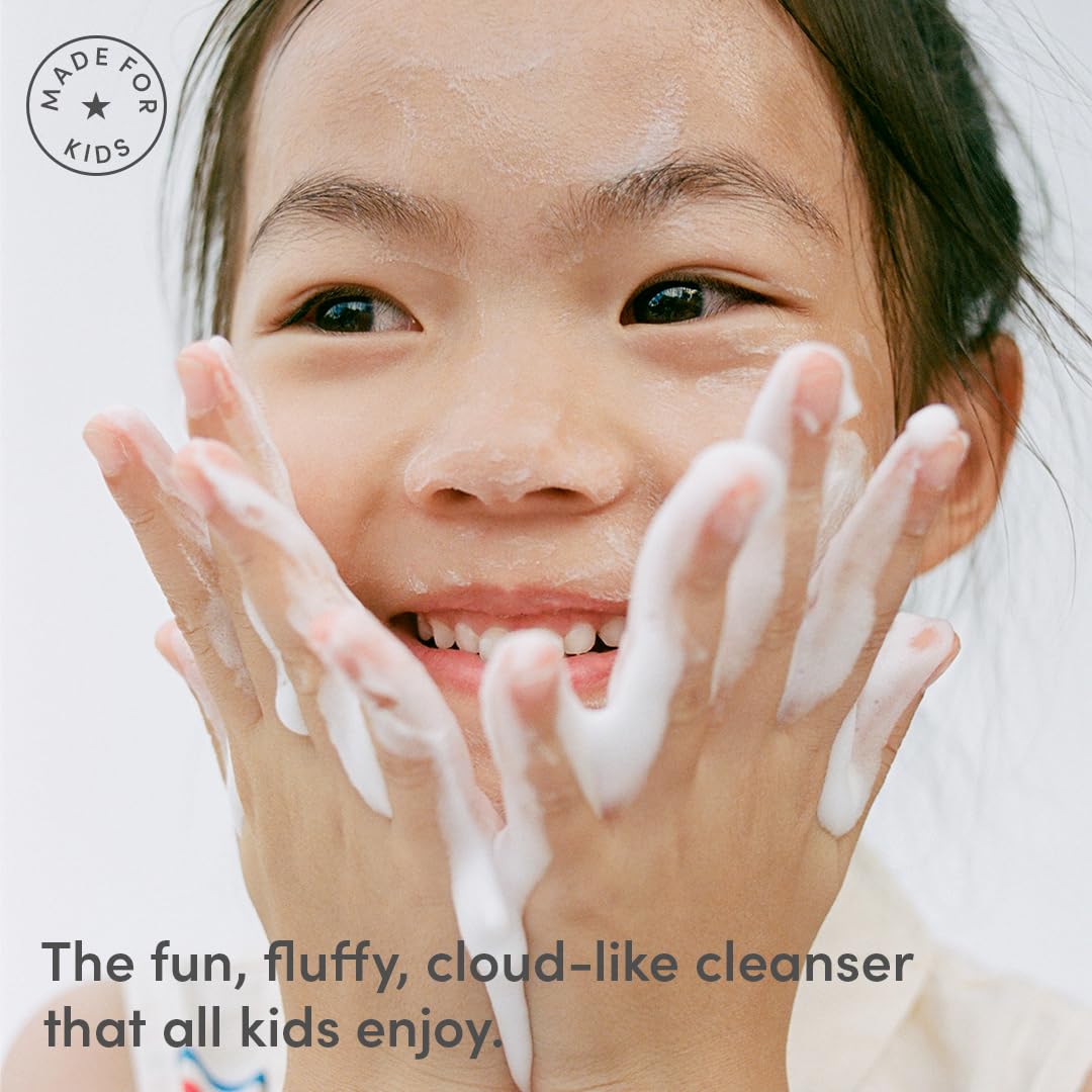 Evereden Kids Cloud Face Wash dermatologist-tested hypoallergenic reassurance for sensitive skin.