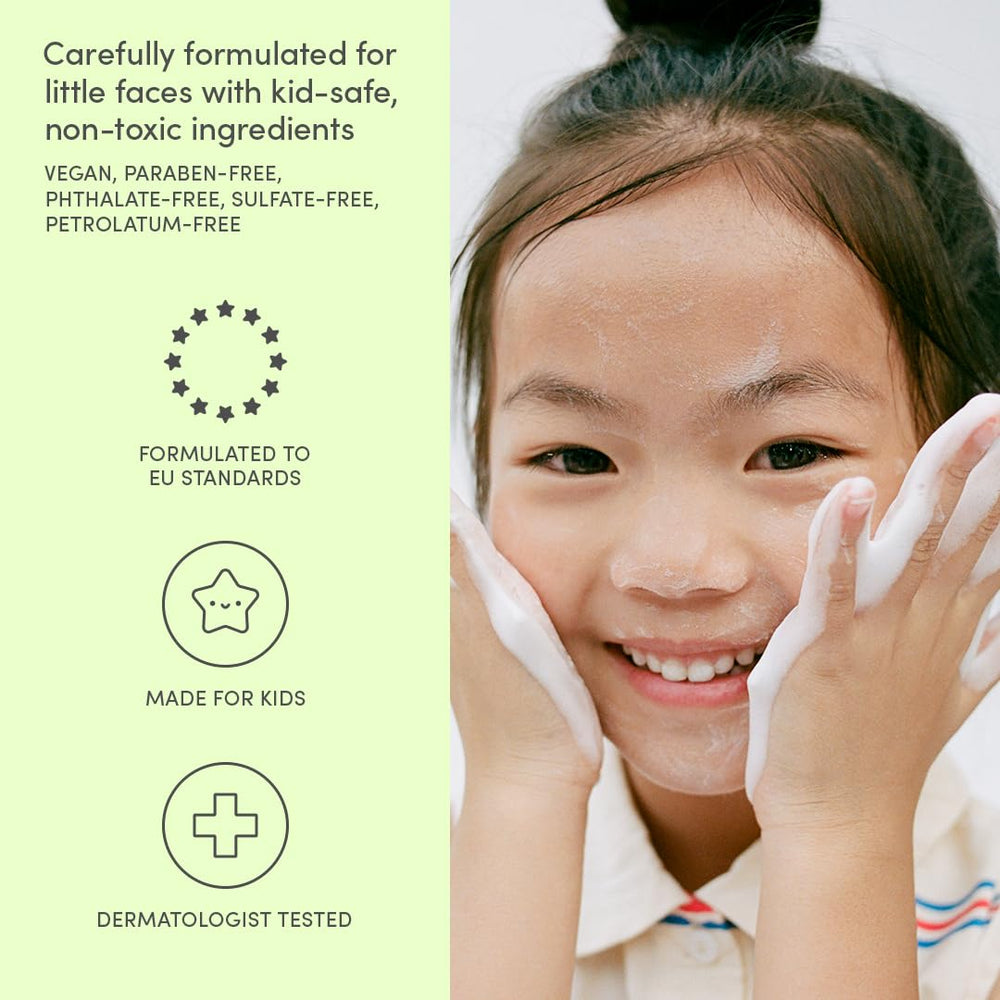 Evereden Kids Cloud Face Wash toy-like packaging sparks fun morning skincare moments.
