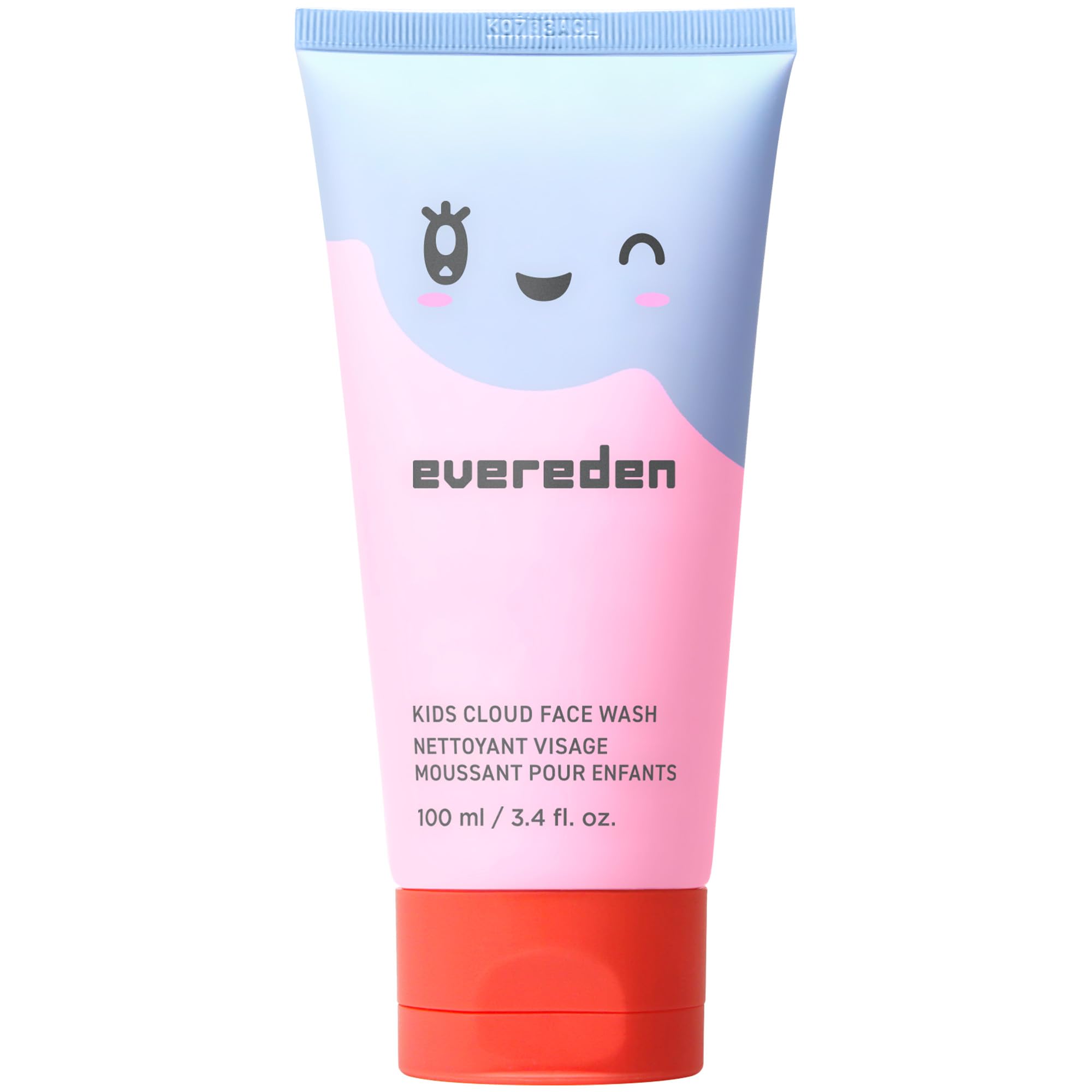 Evereden Kids Cloud Face Wash tropical sorbet texture provides gentle cleansing after play.