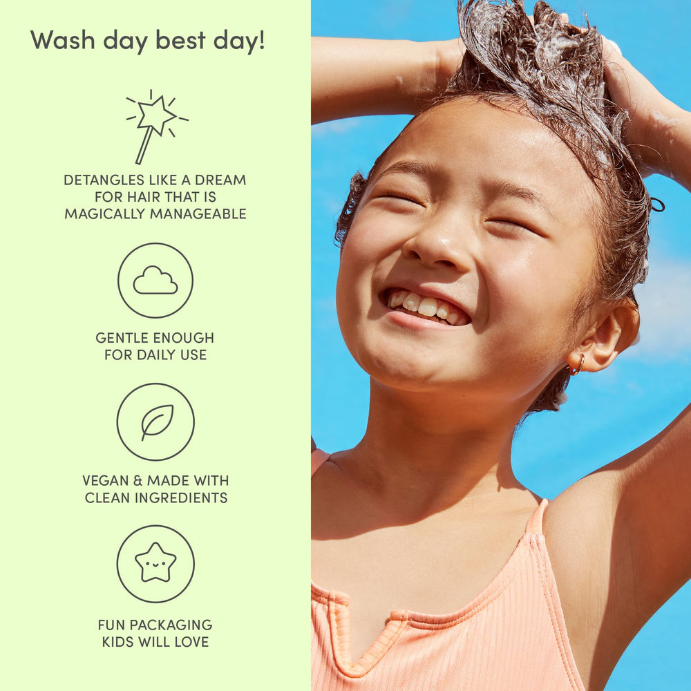 Evereden detangler used by family, suitable for ages 4 and up.