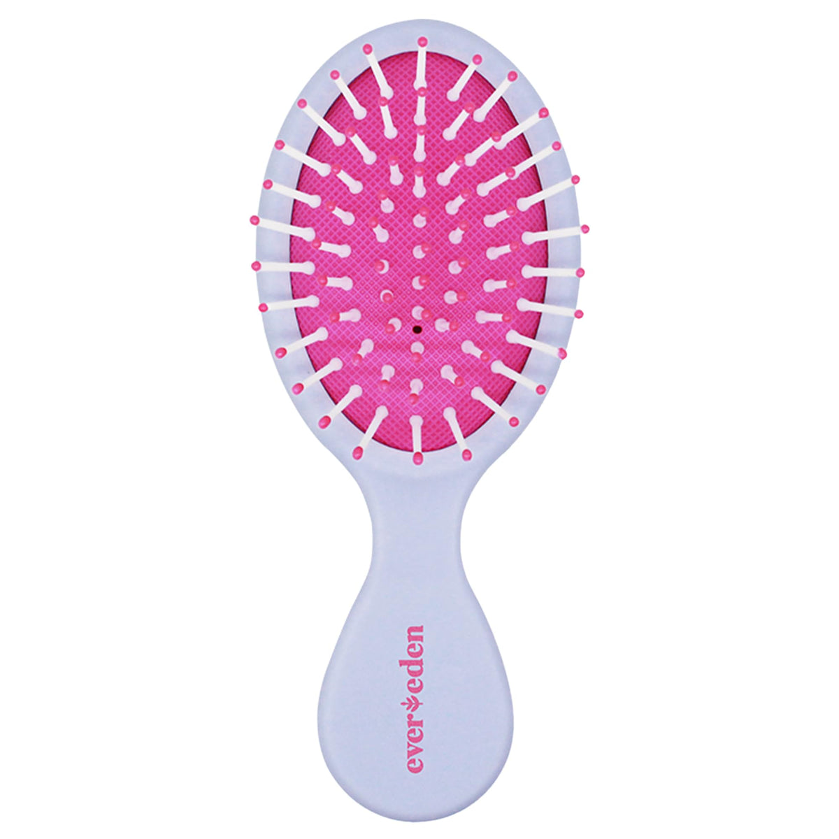 Evereden kids detangling brush front view showing ergonomic grip for easy use.