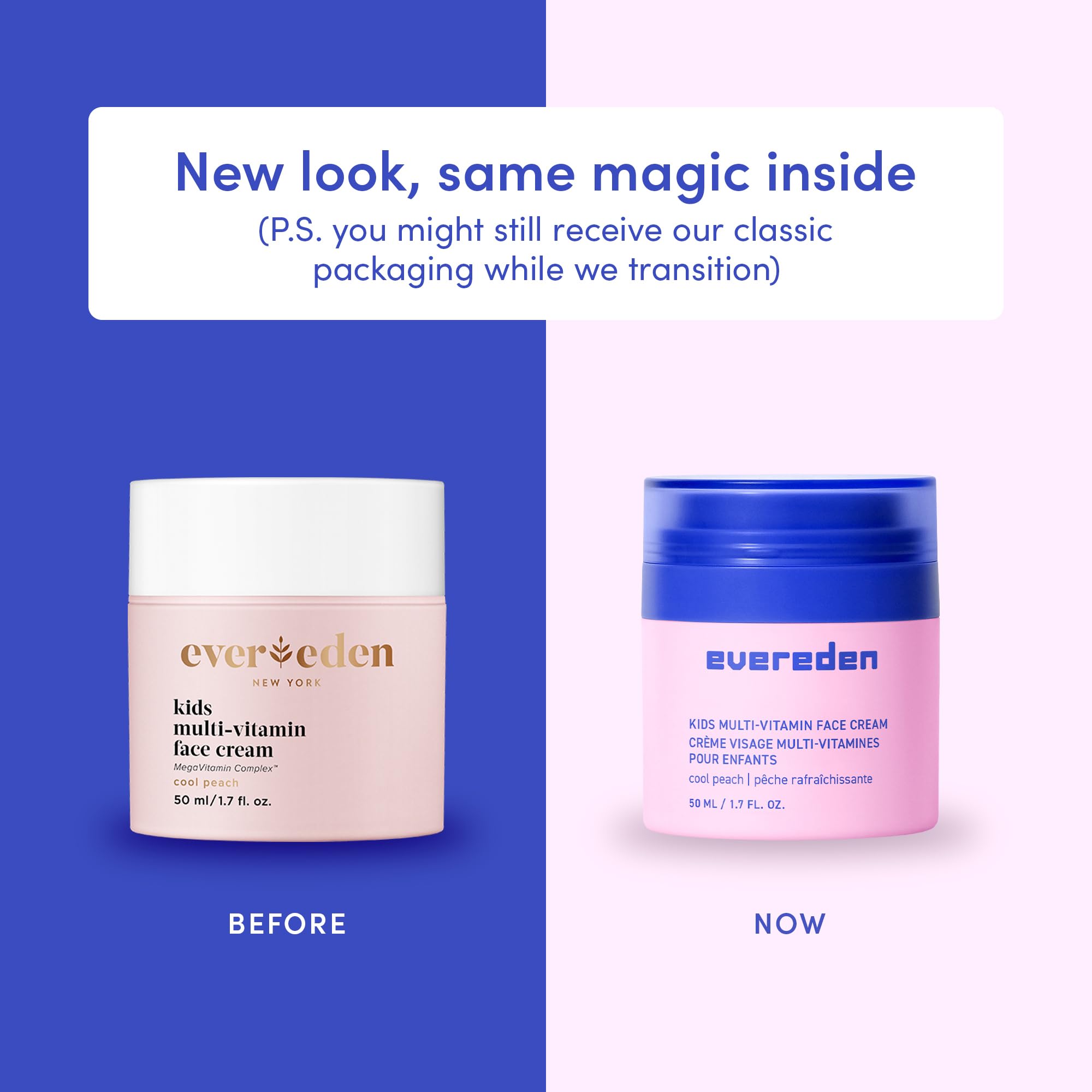 Evereden Kids Face Cream Cool Peach bottle shows easy one-handed application for kids.