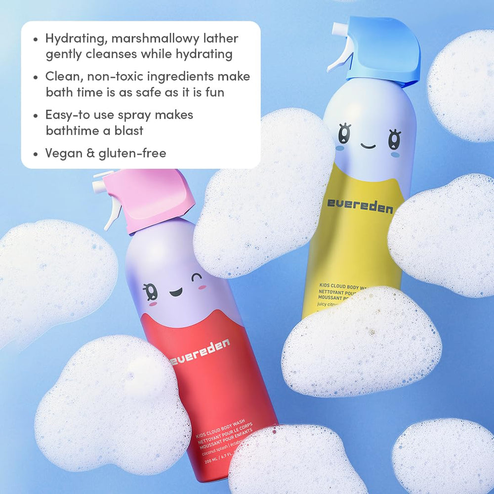 Evereden Kids Foam Soap bath time foam castle play scene.
