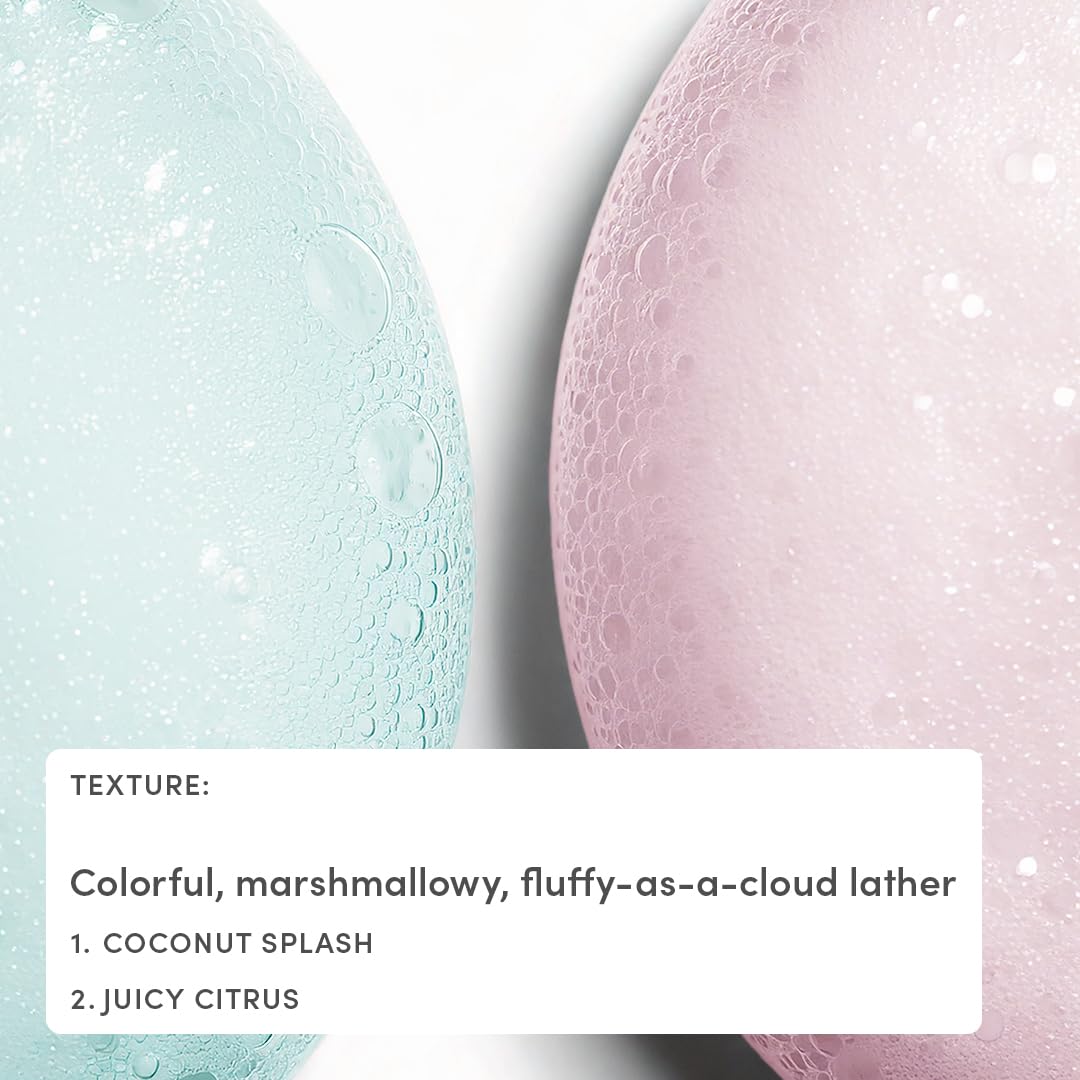 Evereden closeup of bubbly foam suggesting soft, gentle cleansing for kids.
