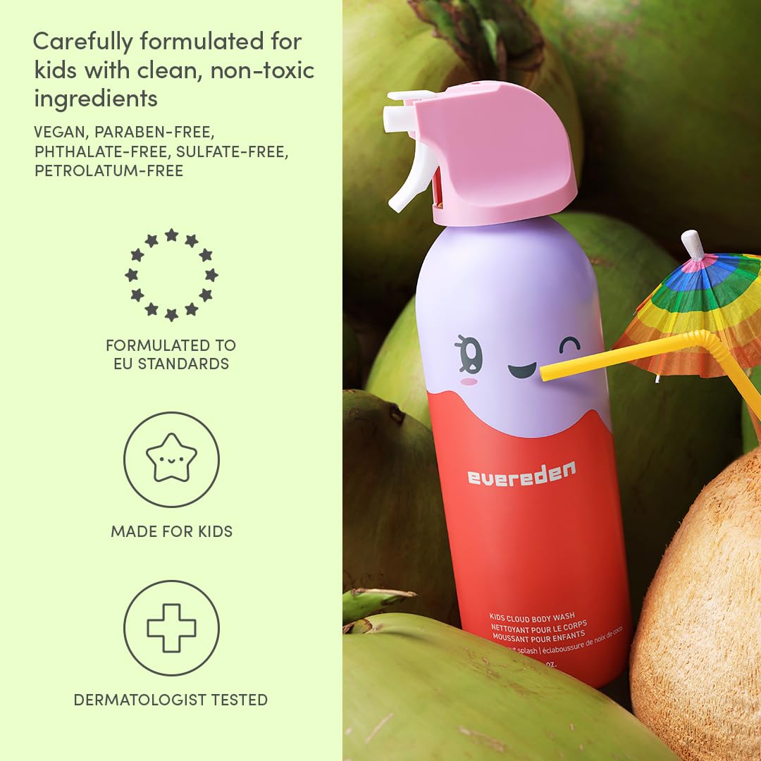 Evereden kid-friendly dispenser shown for easy, mess-free bath prep.