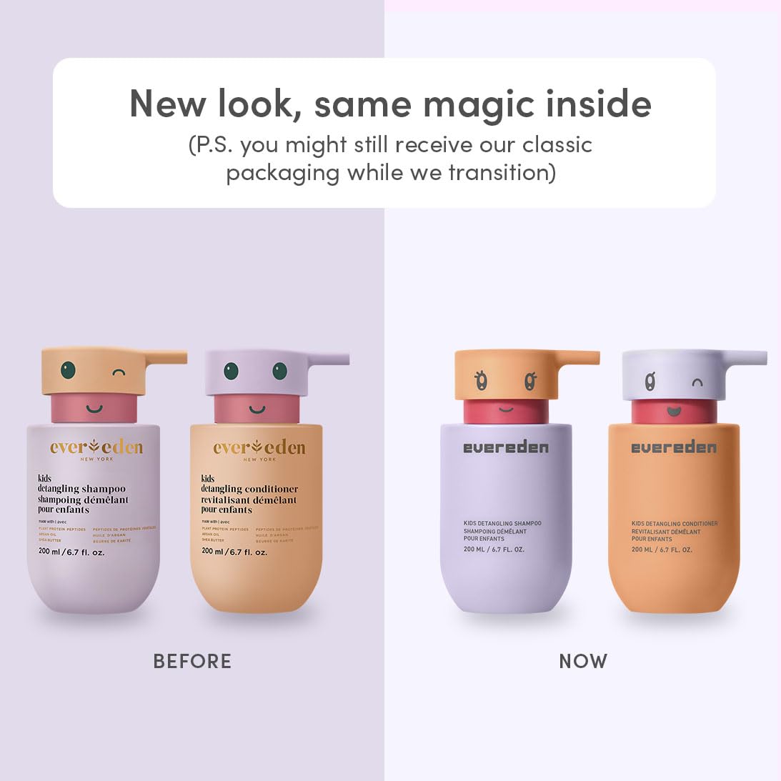 Evereden leave-in conditioner dispenser shows quick hydration and frizz control for kids’ hair.
