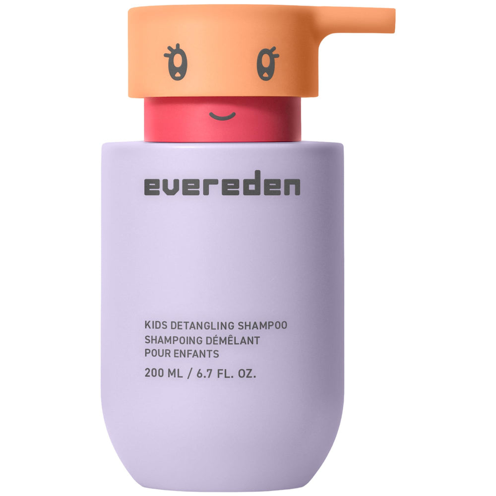 Evereden Kids Shampoo bottle shows gentle detangling for curls.