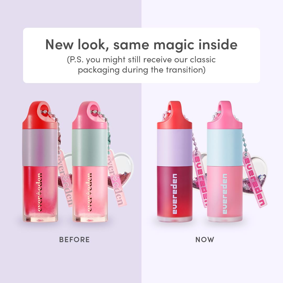 Evereden lip gloss closeup highlights cherry oil for nourishing lips.