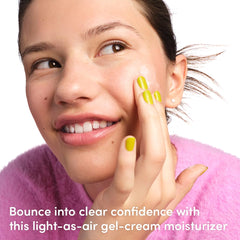 Evereden Gel-Cream on the cheek demonstrates redness-calming feel