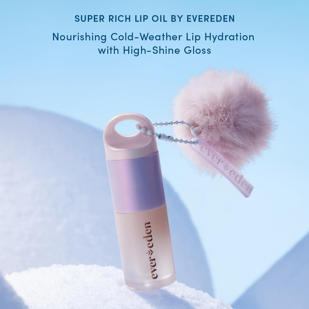 Evereden lip oil applying on lips delivers quick moisture and a smooth glow