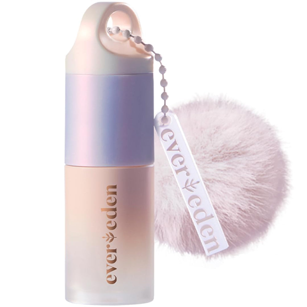 Evereden lip oil bottle closeup shows a glossy, hydrating finish for dry lips