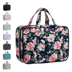 Everfun hanging travel toiletry bag front pocket for quick makeup access