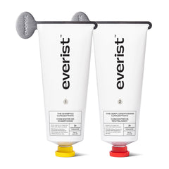 Everist Haircare Essentials Duo front view bottle, highlighting color-safe, hydrating shampoo benefits.