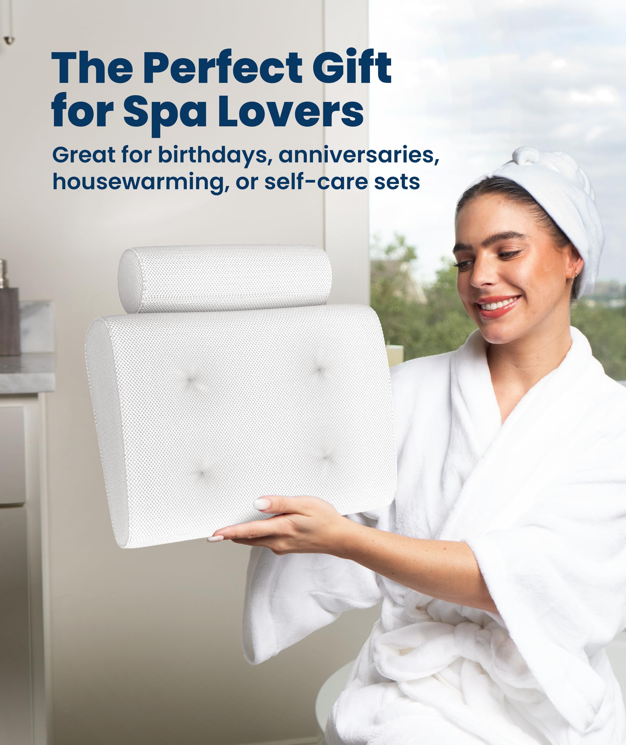 Everlasting Comfort gift-ready bath pillow ideal for self-care lovers.