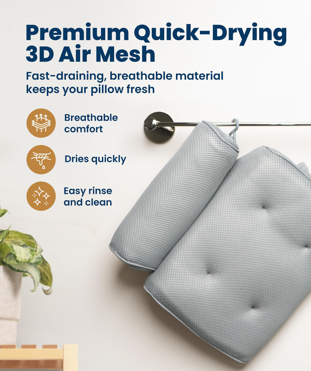 Everlasting Comfort pillow with built-in pocket keeps essentials within reach.