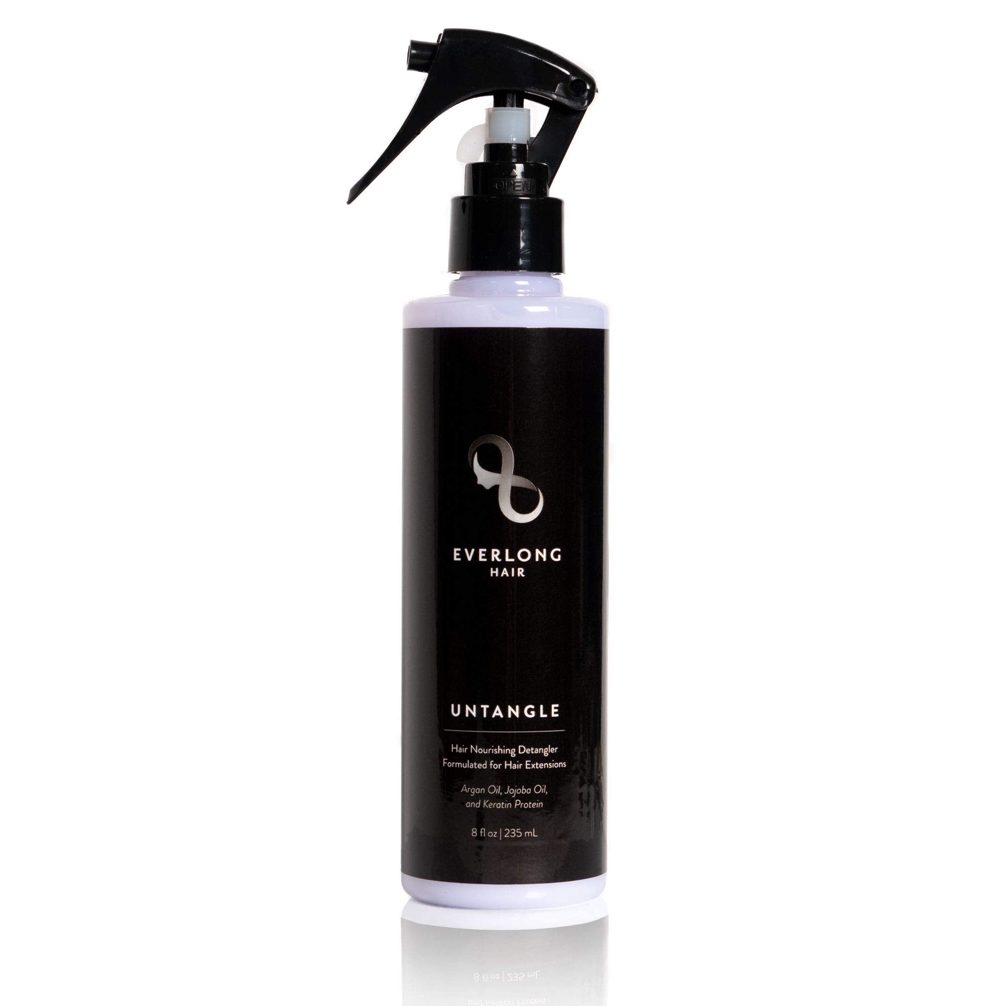 Everlong Untangle bottle-pump detangler offers easy detangling and nourishment for extensions