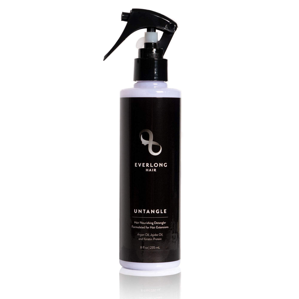 Everlong Untangle bottle-pump detangler offers easy detangling and nourishment for extensions