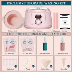 EVERLUXE milk and rose wax beads designed for sensitive skin and smooth removal