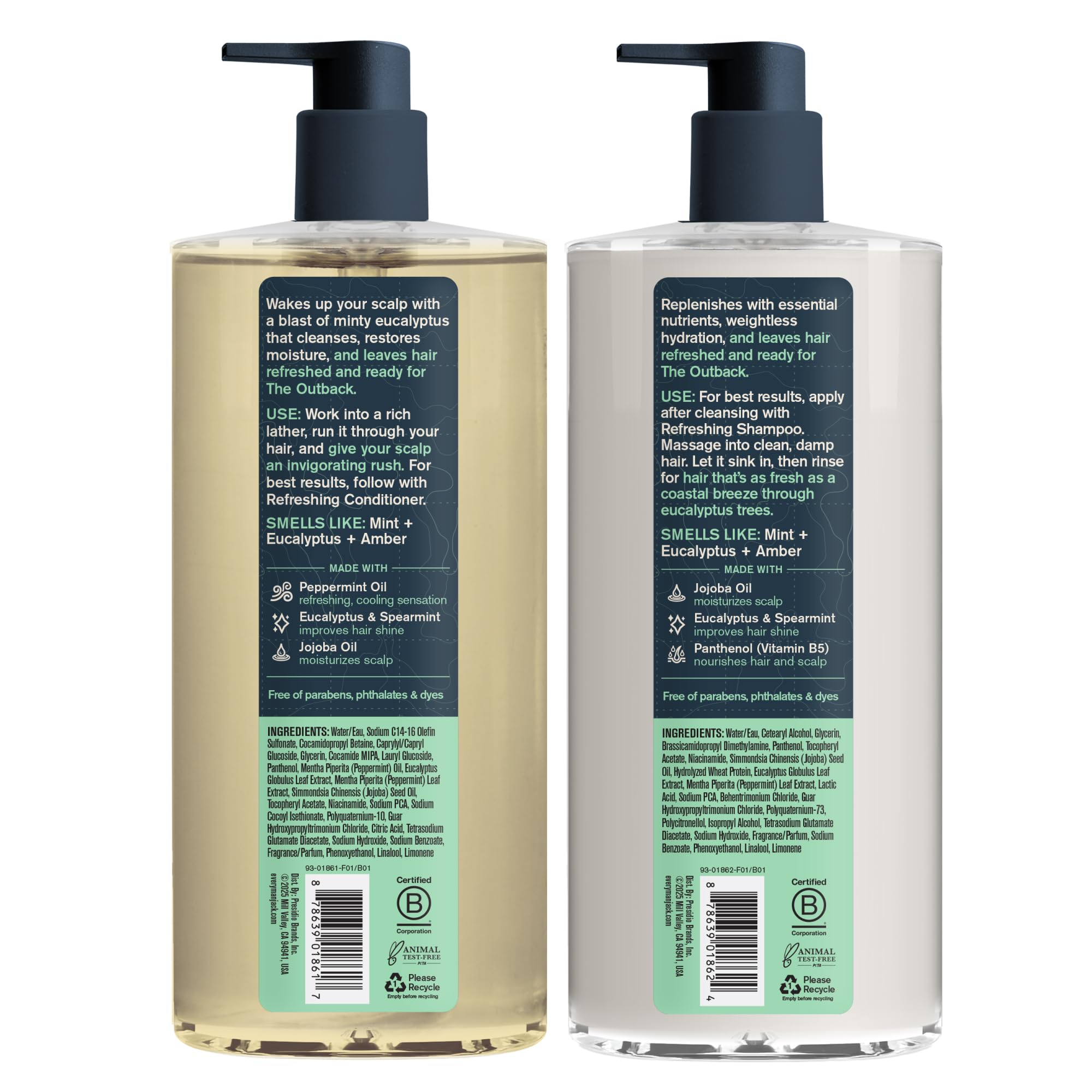 Every Man Jack 2-pack front view highlights value and convenient refill-friendly packaging