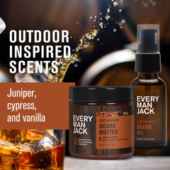 Every Man Jack aged bourbon fragrance packaging conveys refined grooming scent