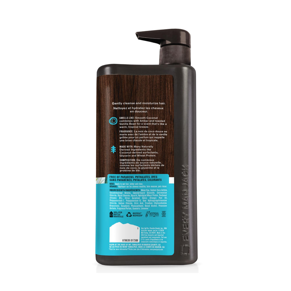 Every Man Jack all-hair-types-use idea promotes versatile daily routine.