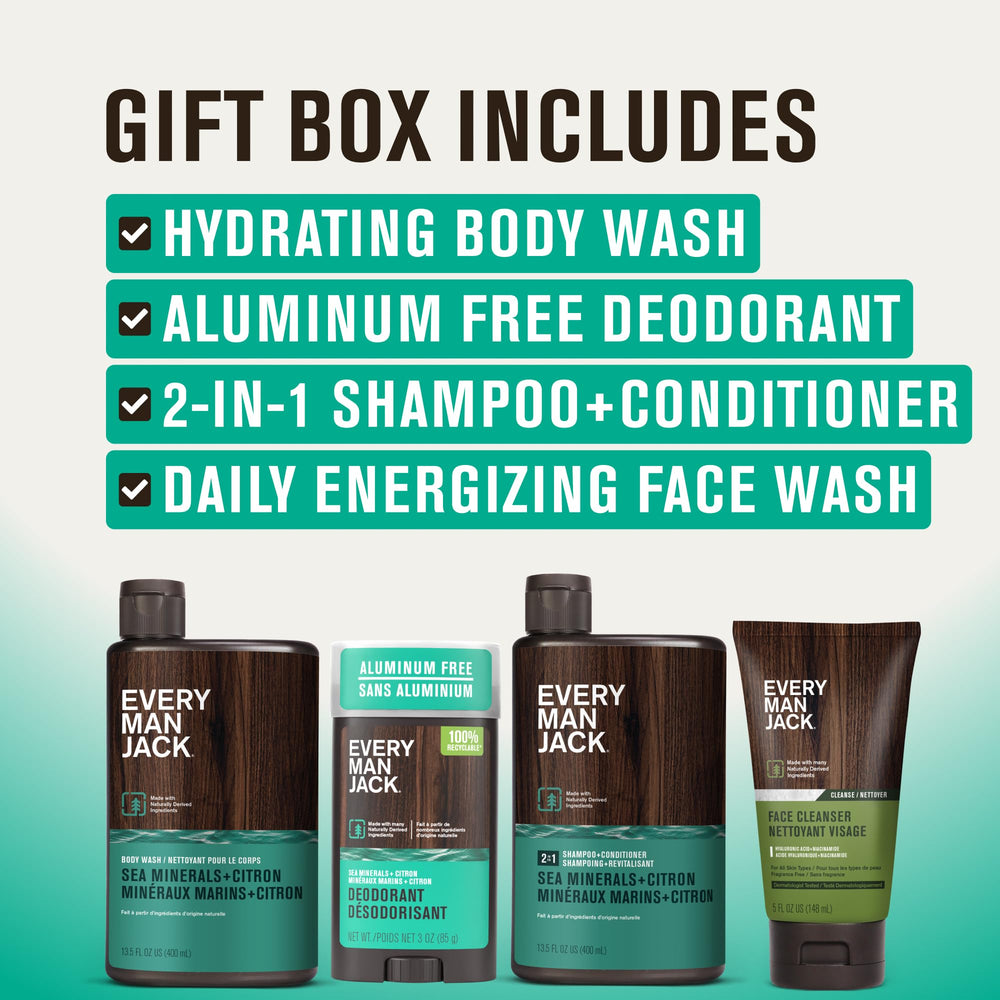 Every Man Jack aluminum-free deodorant stick for all-day odor control.