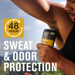 Every Man Jack Amber Sandalwood antiperspirant 2-pack packaging front shows value.