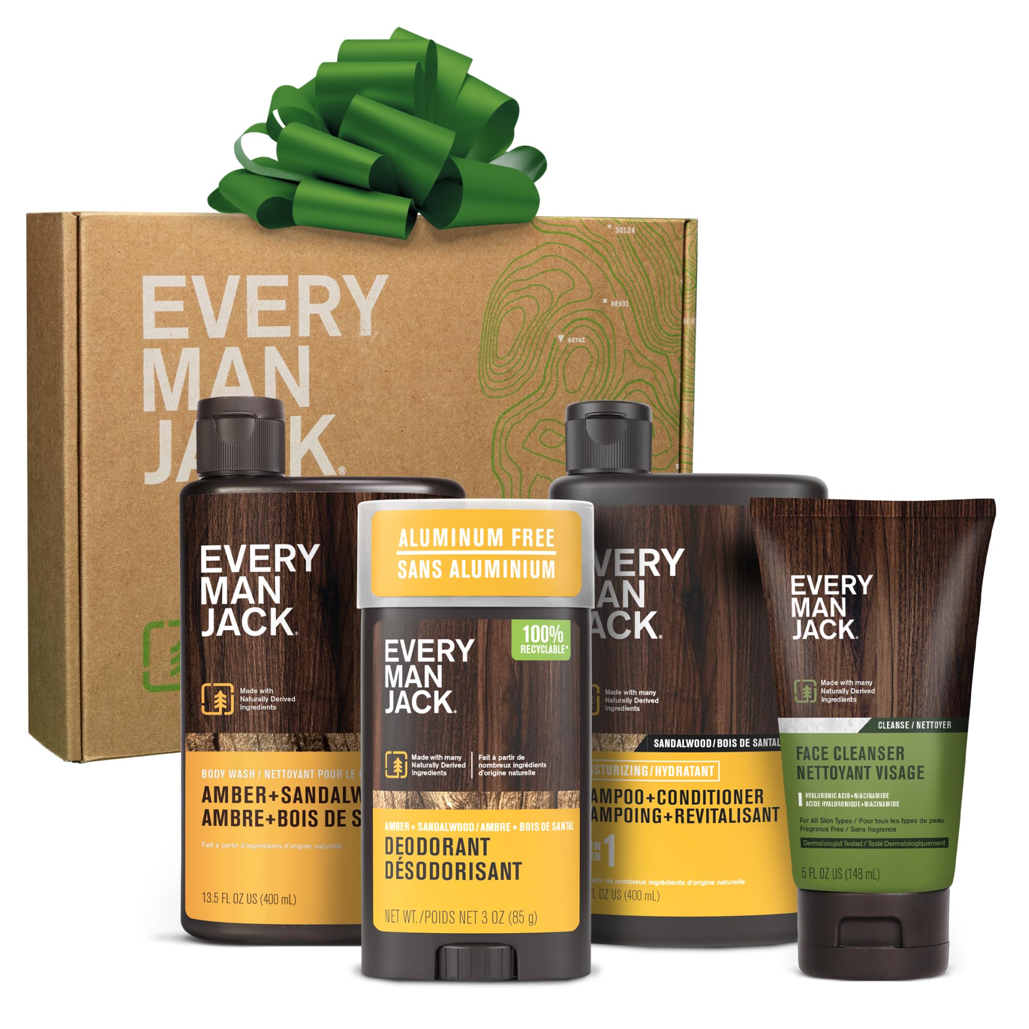 Every Man Jack Amber + Sandalwood Body Wash bottle for daily cleansing and hydration