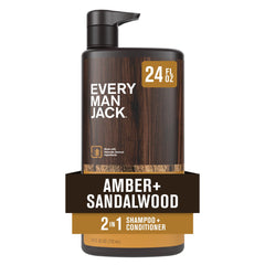 Every Man Jack amber sandalwood bottle for all-in-one hair care and refreshment