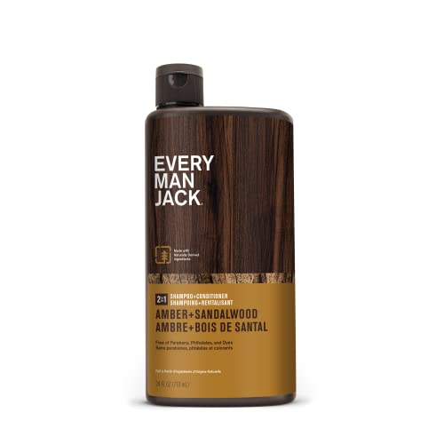 Every Man Jack amber sandalwood product shot communicates rugged daily-use appeal