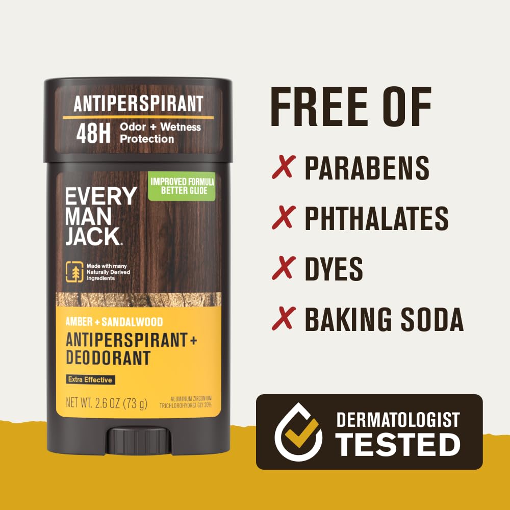 Every Man Jack Amber Sandalwood eco-packaging highlights recyclable material and PCR.