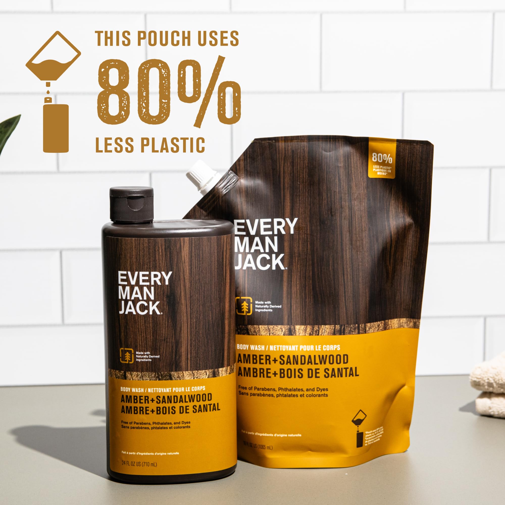 Every Man Jack Amber Sandalwood foamy lather showing rich cleansing action.