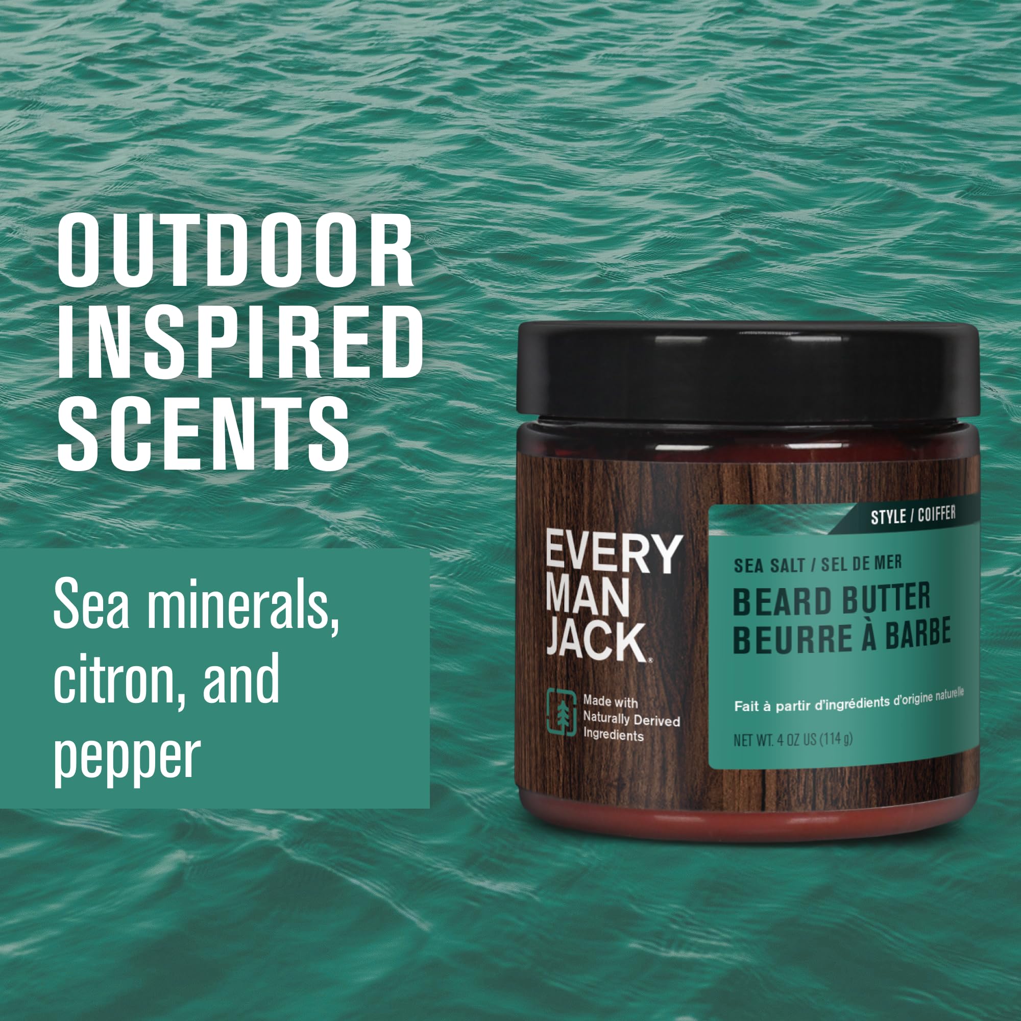 Every Man Jack beard butter being applied to beard for hydration and hold