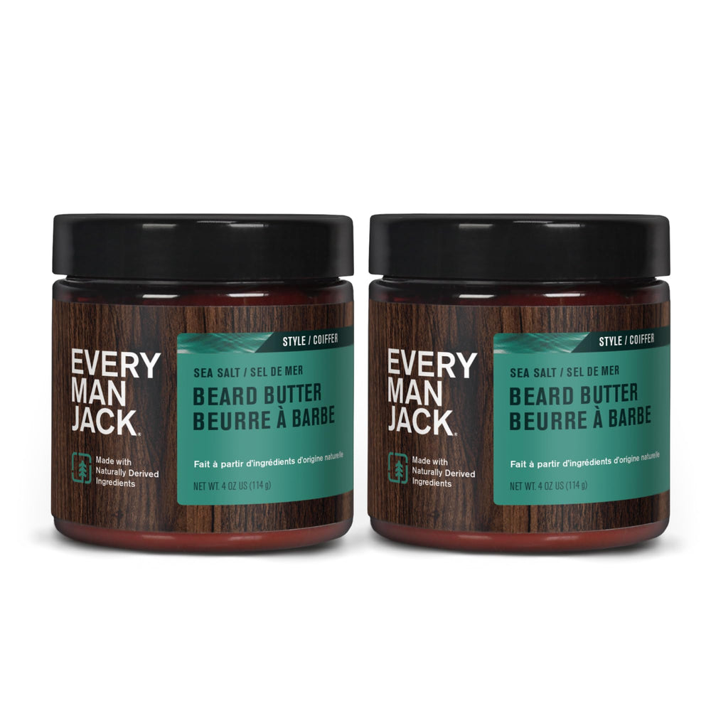 Every Man Jack beard butter Subtle Sea Salt jar for beard hydration and styling