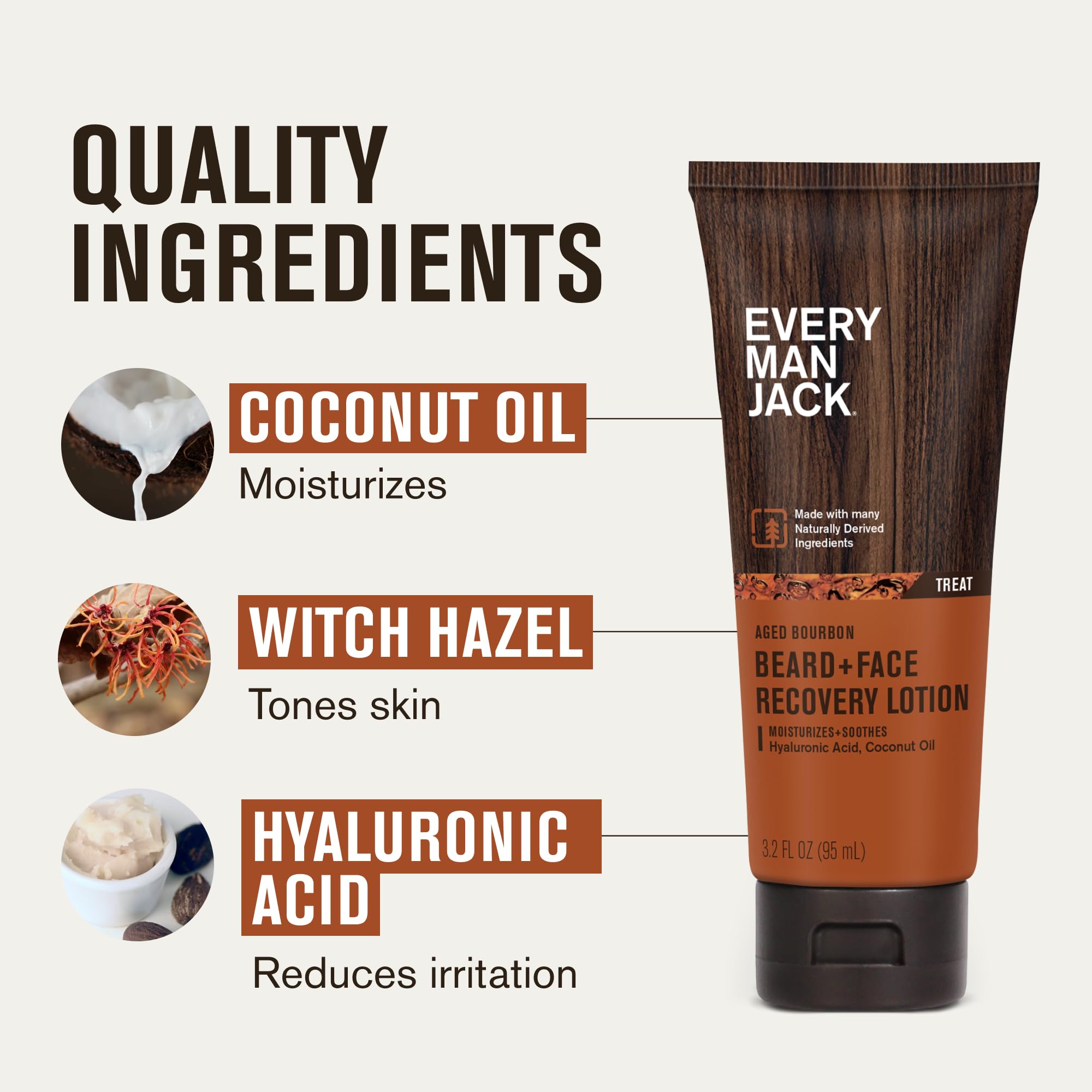 Every Man Jack beard-face recovery lotion hands applying for soothe dry skin