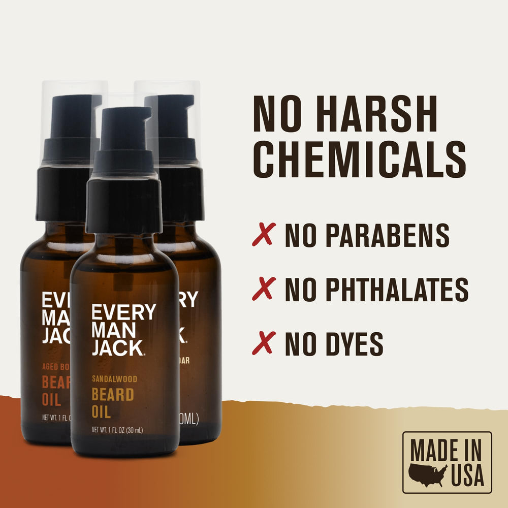 Beard oil in hand ready for quick hydration and shine