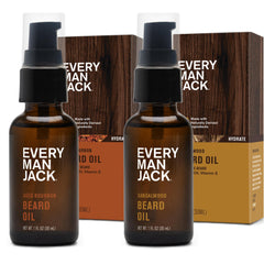 Every Man Jack beard oil bottle for nourished beard and skin.