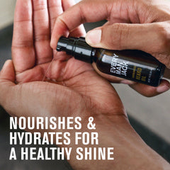 Every Man Jack beard oil-coconut-oil-ingredient-label shows lightweight moisture for beard health.