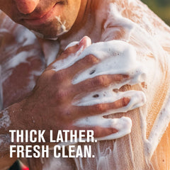 Every Man Jack body wash bottle label highlights sea minerals and citron scent.