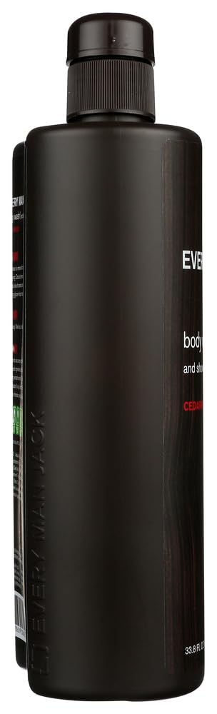Every Man Jack cedarwood foam lather demonstrates rich bubbles for a thorough cleanse.