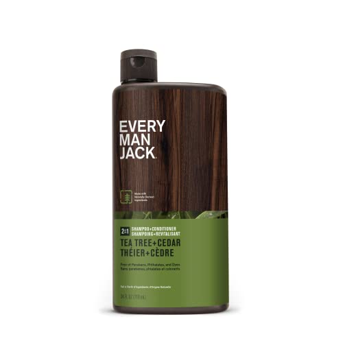 Every Man Jack brand logo with bottle-closeup reinforces trusted naturally derived grooming.