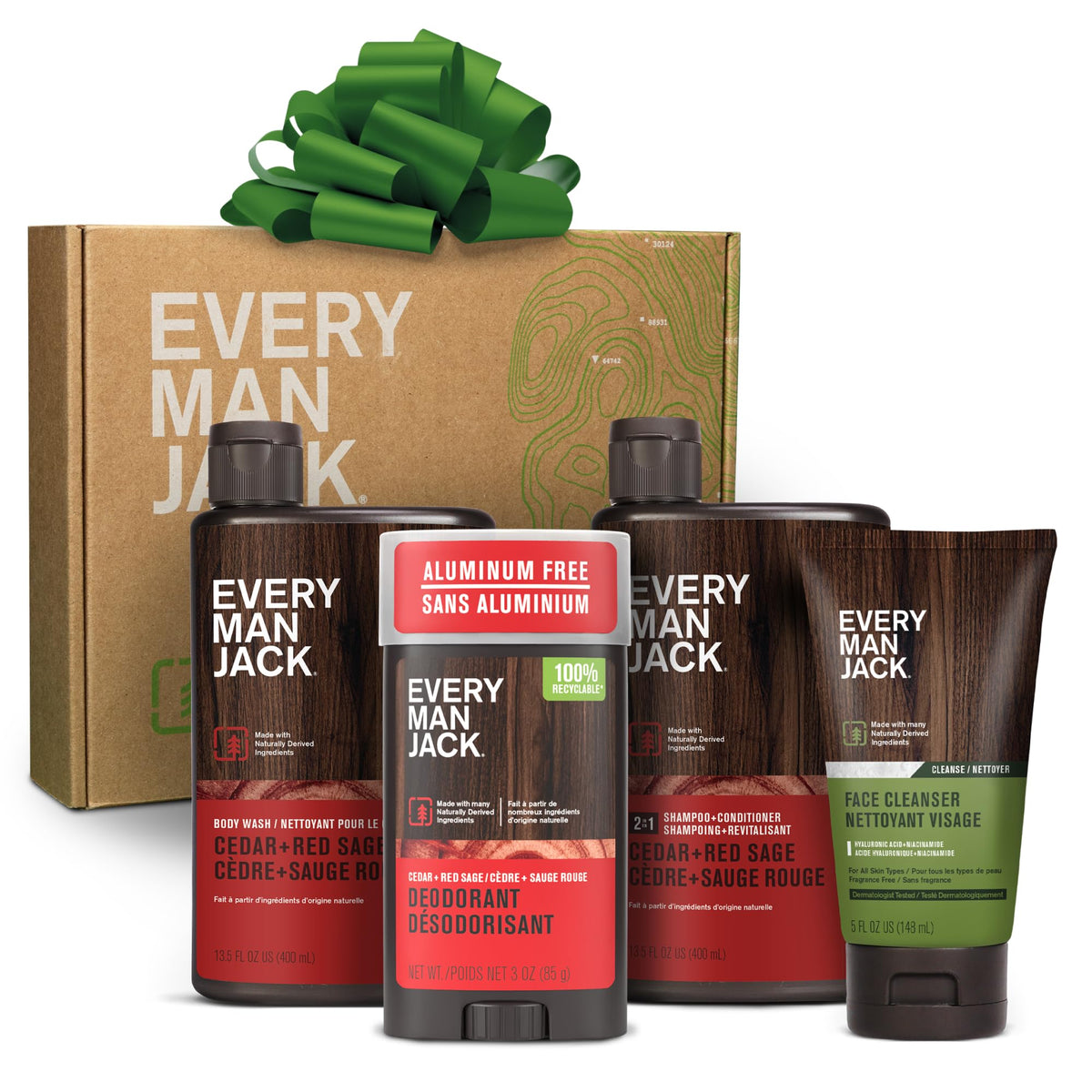 Every Man Jack Cedar Red Sage body wash bottle for refreshing full-body cleanse