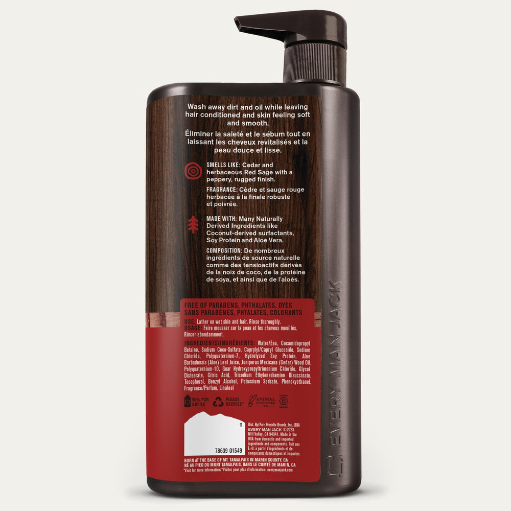 Every Man Jack Cedar + Red Sage product line image for cohesive routine