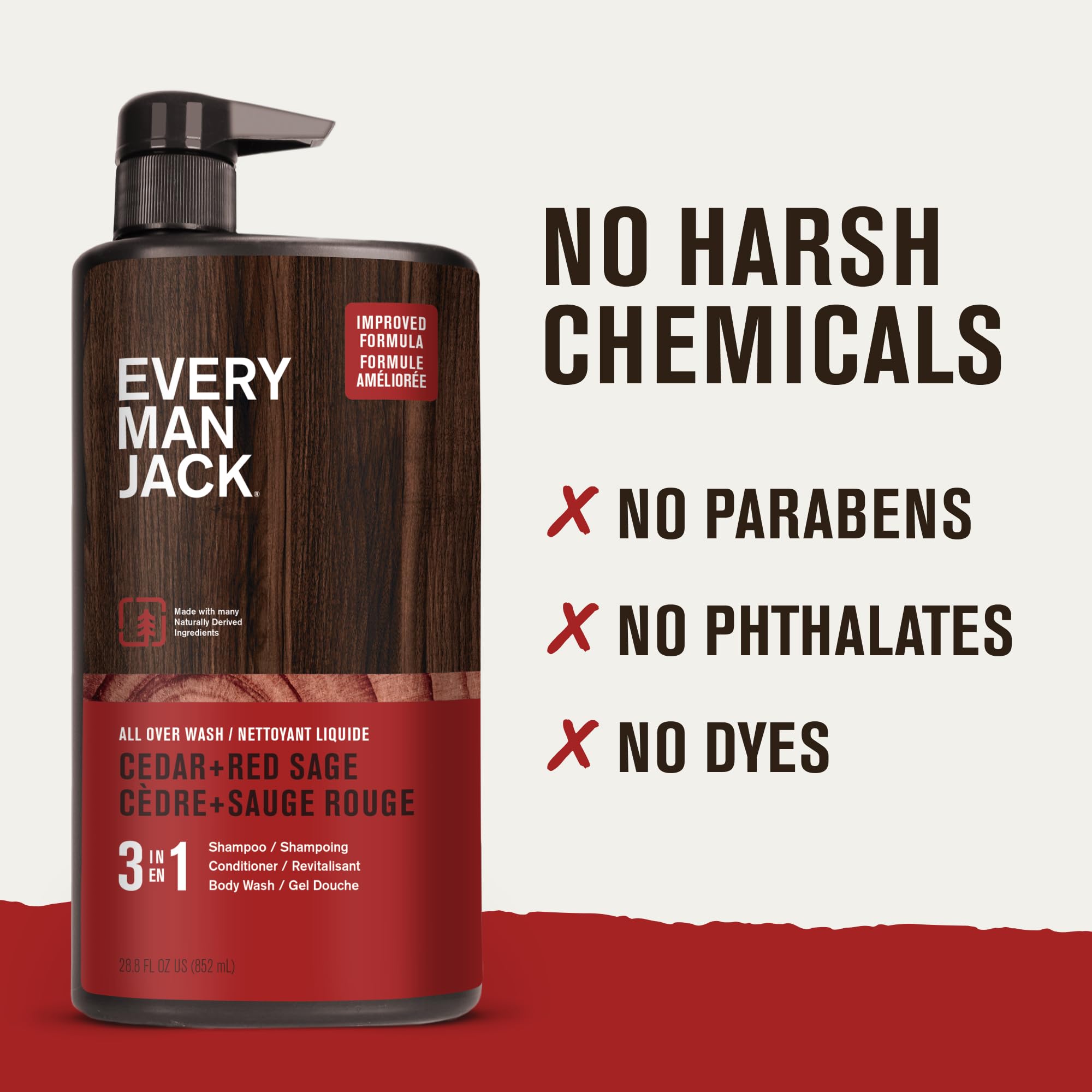 Every Man Jack Cedar + Red Sage shower scene with masculine aroma