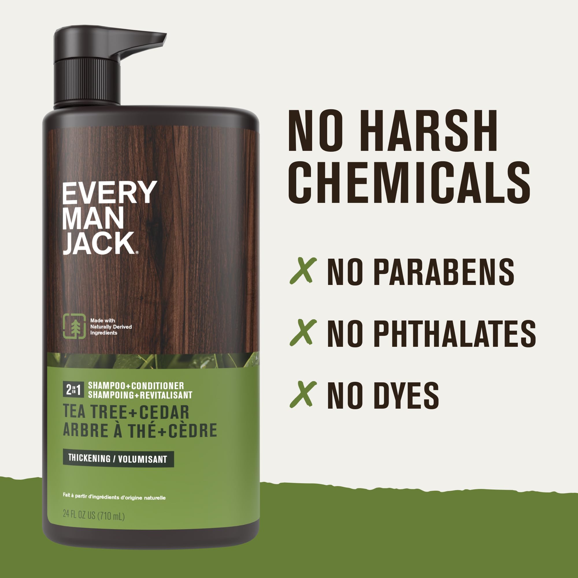 Every Man Jack coconut-derived surfactants graphic hints at clean thorough lather.
